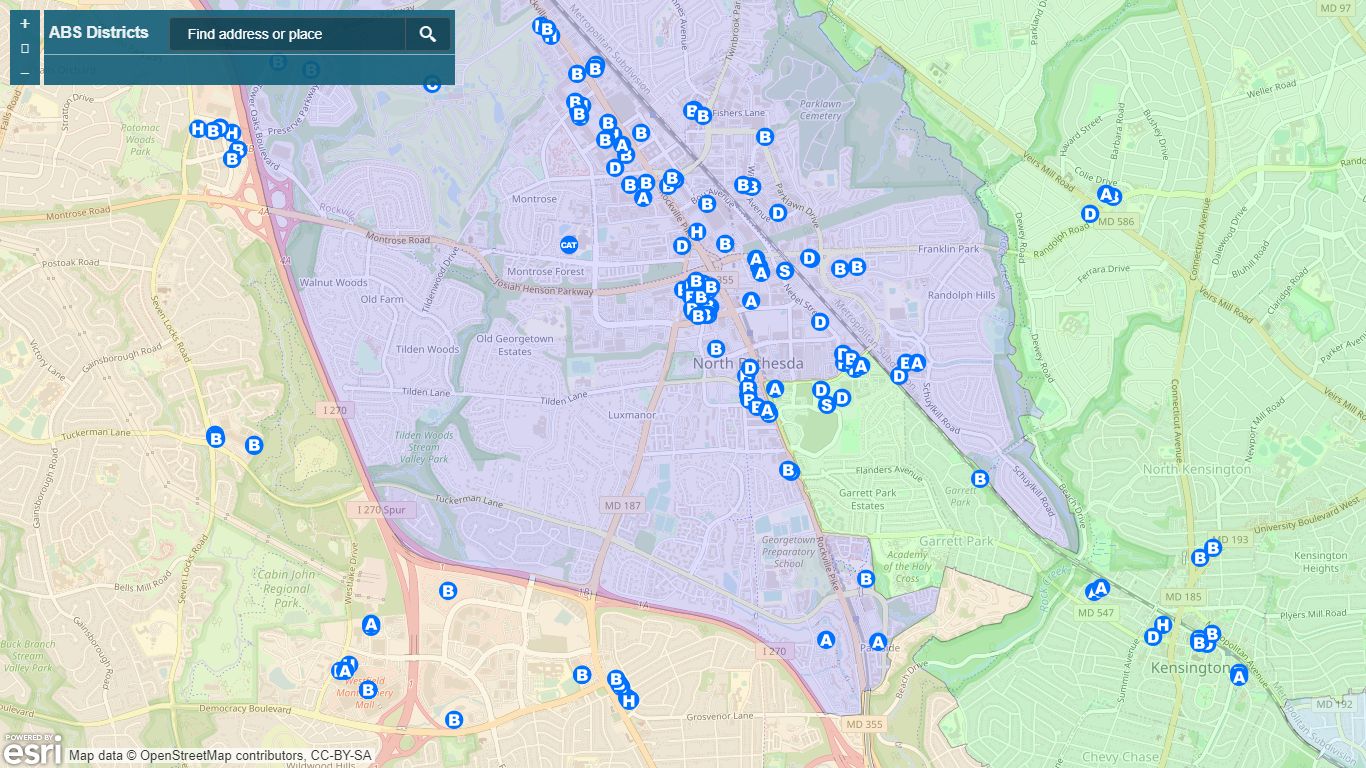 ABS Districts - Montgomery County, Maryland